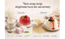 Чим агар-агар відрізняється від желатину