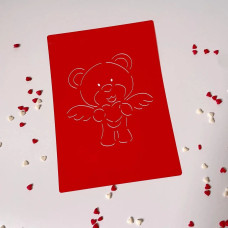 Трафарет Ведмедик з крилами