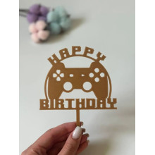 Топер HAPPY BIRTHDAY Рожевий