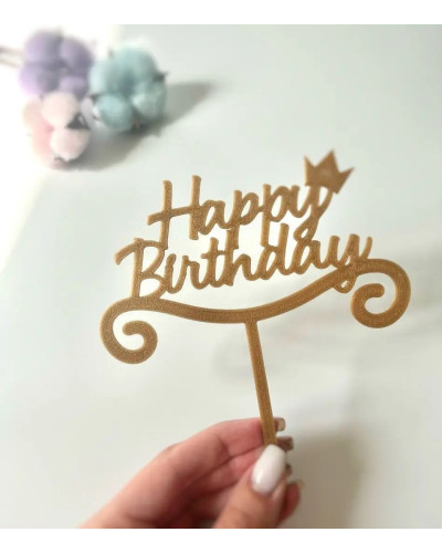 Топер HAPPY BIRTHDAY 3 