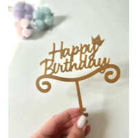Топер HAPPY BIRTHDAY 3 Червоний