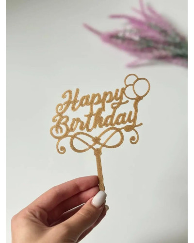 Топер HAPPY BIRTHDAY 4