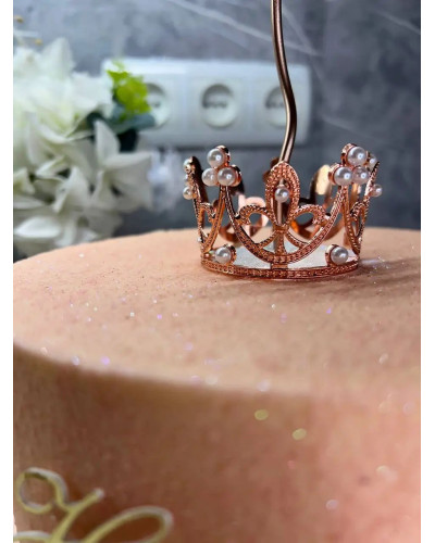 Корона для торта  середня Серебро 