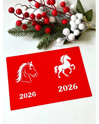 Трафарет Кінь 2026 