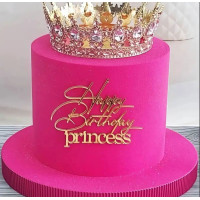 Топер акриловий Happy birthday princes
