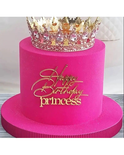 Топер акриловий Happy birthday princes 