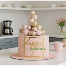 Топер акриловий Happy birthday