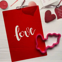Форма та трафарет  Love